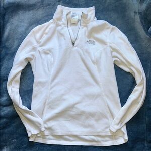 Women’s White Half-Zip Fleece